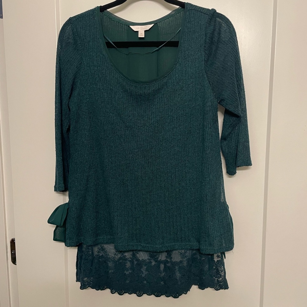 Lauren Conrad Top. Dark teal size medium